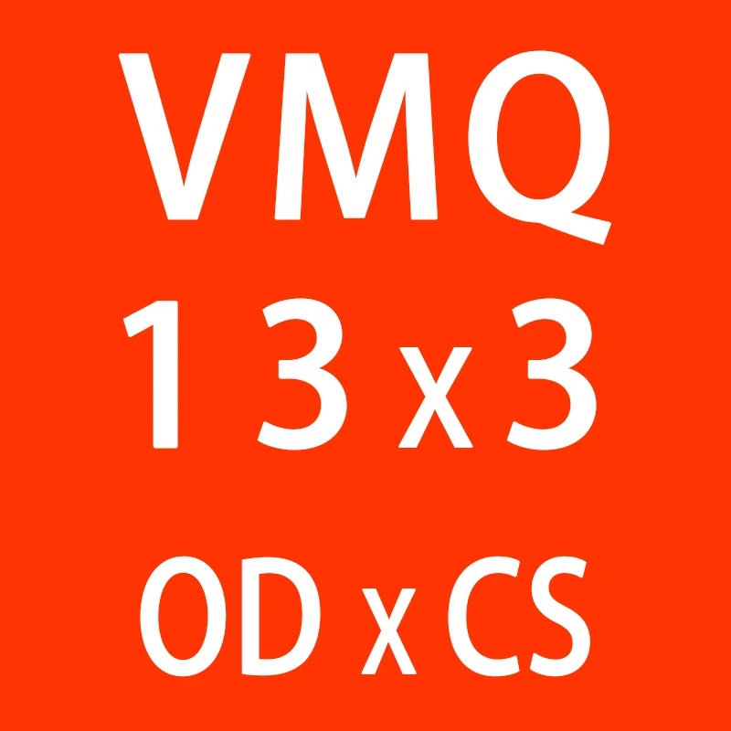 10 шт./лот красный Силиконовое кольцо кремния/VMQ-хомут с круглым воротником для мальчиков и девочек 3 мм Толщина OD10/11/12/13/14/15/16/17/18/19/20*3 мм из фторированной резины кольцо уплотнения прокладки - Цвет: OD13mm