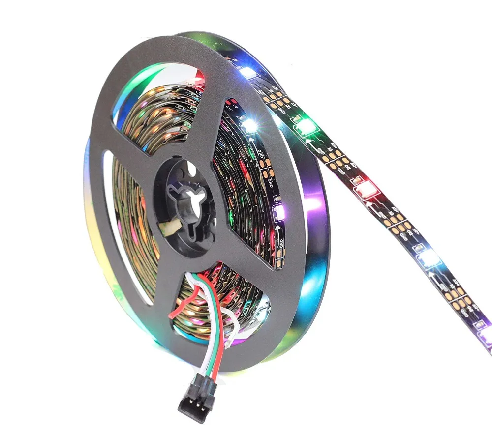 WS2812B Светодиодная лента 5050 RGB 5 в 30/60/144led пикселей ws2812 IC адресуемых цветов