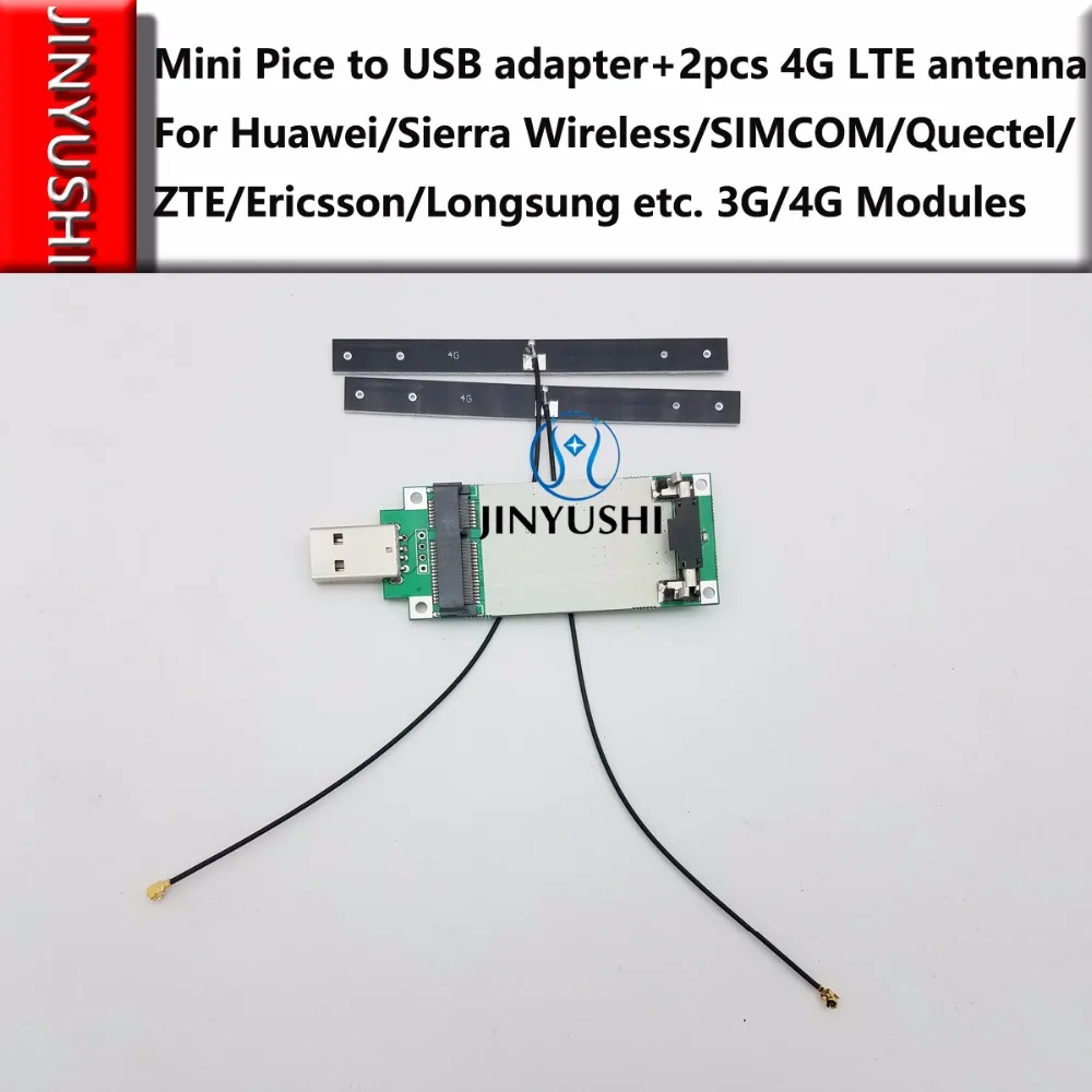 Адаптер IPEX mini PCIE к USB включает разъем для SIM-карты EM730/EM770W/MU609/MU709/ME909S-120/ME909U-521 EM820U/EM820W