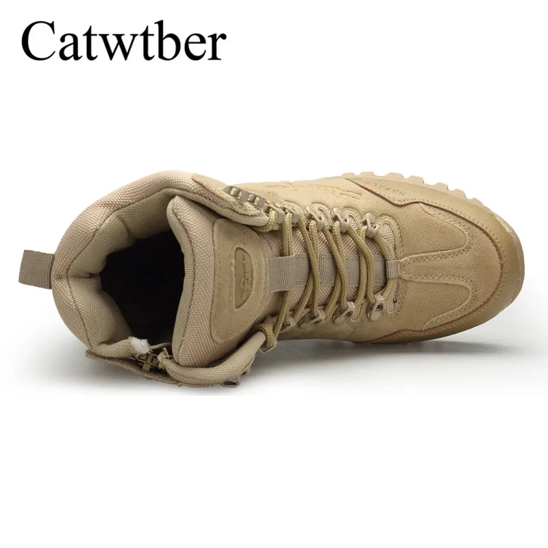 Catwtber 2018 Men Desert Tactical Military Boots Outdoor Mens Work Shoes Army Boot Zapatos Ankle Lace-up Combat Footwear | Обувь