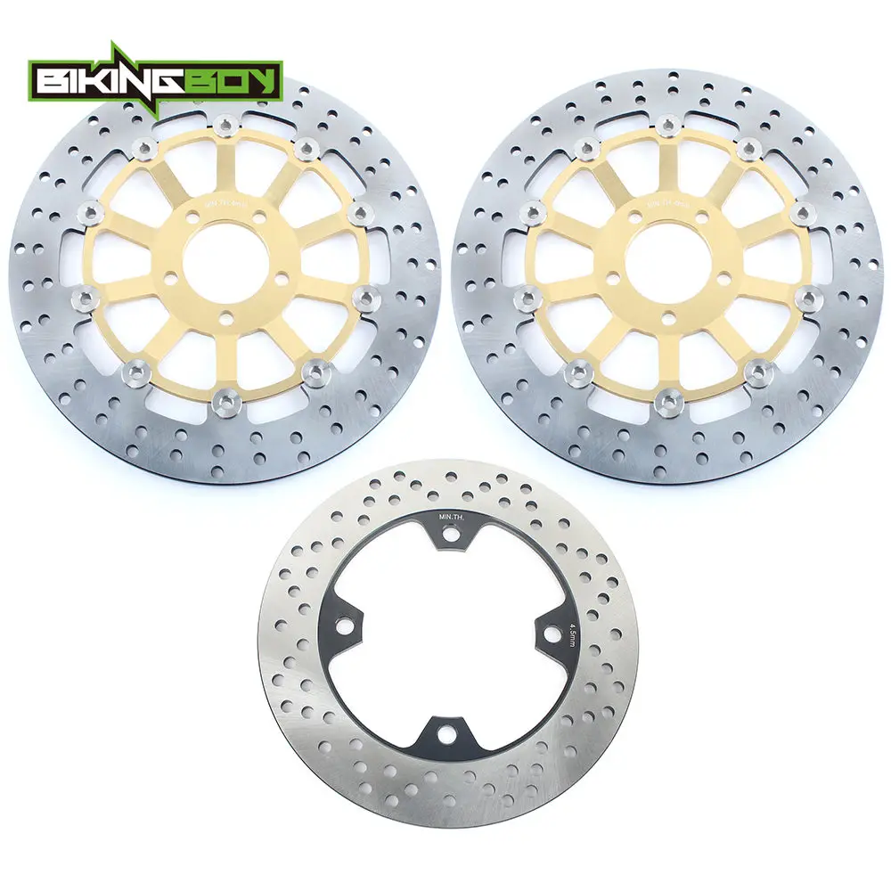 

BIKINGBOY For Kawasaki Ninja ZX9R 02 03 04 ZX-9R ZX9-R ZX 900 E F1 F2 Front Rear Brake Discs Rotors Disks Motorcycle 320mm 220mm