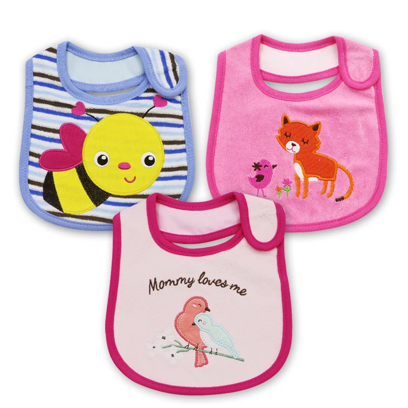 3 Piece bavoir bandana Quality Baby Boy Girl Bib Towel Saliva Waterproof Kids Cartoon Pattern Clothes saliva bib | Детская одежда и