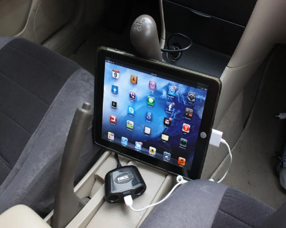 Оптовая продажа 10 шт./лот прикуривателя сплиттер двойной USB два гнезда автомобиля