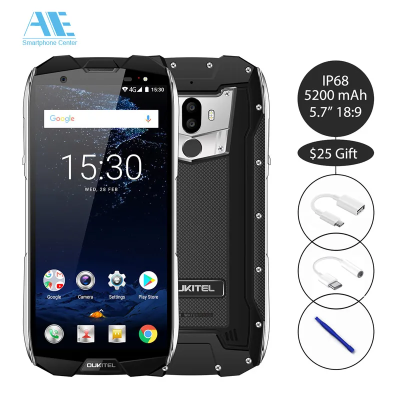 OUKITEL WP5000 IP68 Водонепроницаемый 6 ГБ Оперативная память 64 Гб Встроенная смартфон 5 7