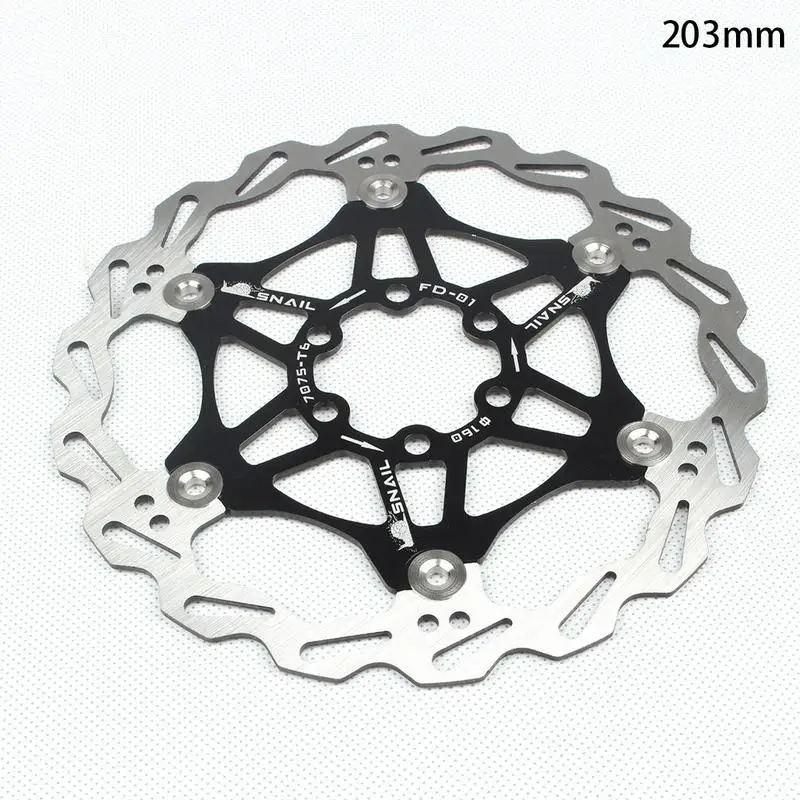 Black 160MM 3 Цвета горный велосипед MTB DH 6 дюймов 160 мм 180 мм 203 мм поплавок вращающийся диск тормозной ротор Велоспорт велосипедные Роторы дисковые велосипедные части - Цвет: Black 160MM