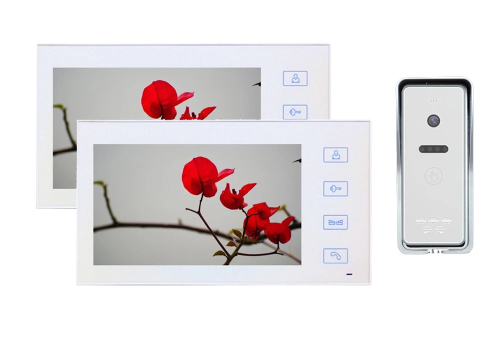 XinSiLu TFT монитор lcd цветной " ЖК-видео дверной звонок Домофон домашняя система безопасности монитор зеркальная панель для 2 комнат