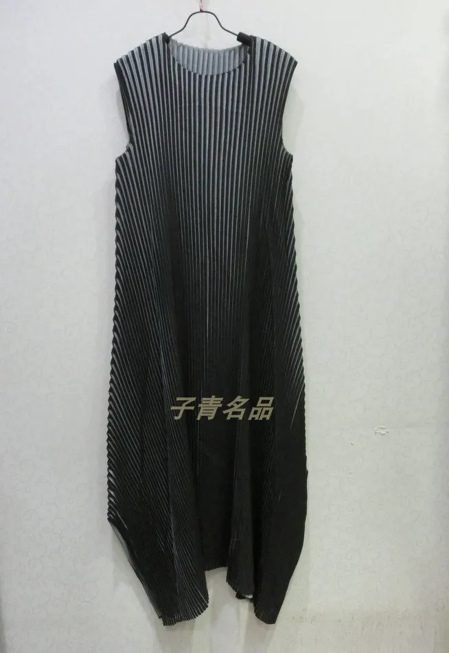 Changpleat 2019 новые летние платье без рукавов Miyak плиссированные дизайн моды