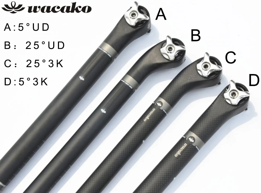 Wacako велосипед 3K UD Matte карбоновый Подседельный штырь МТБ дорожный модель 27 2/30 8/31