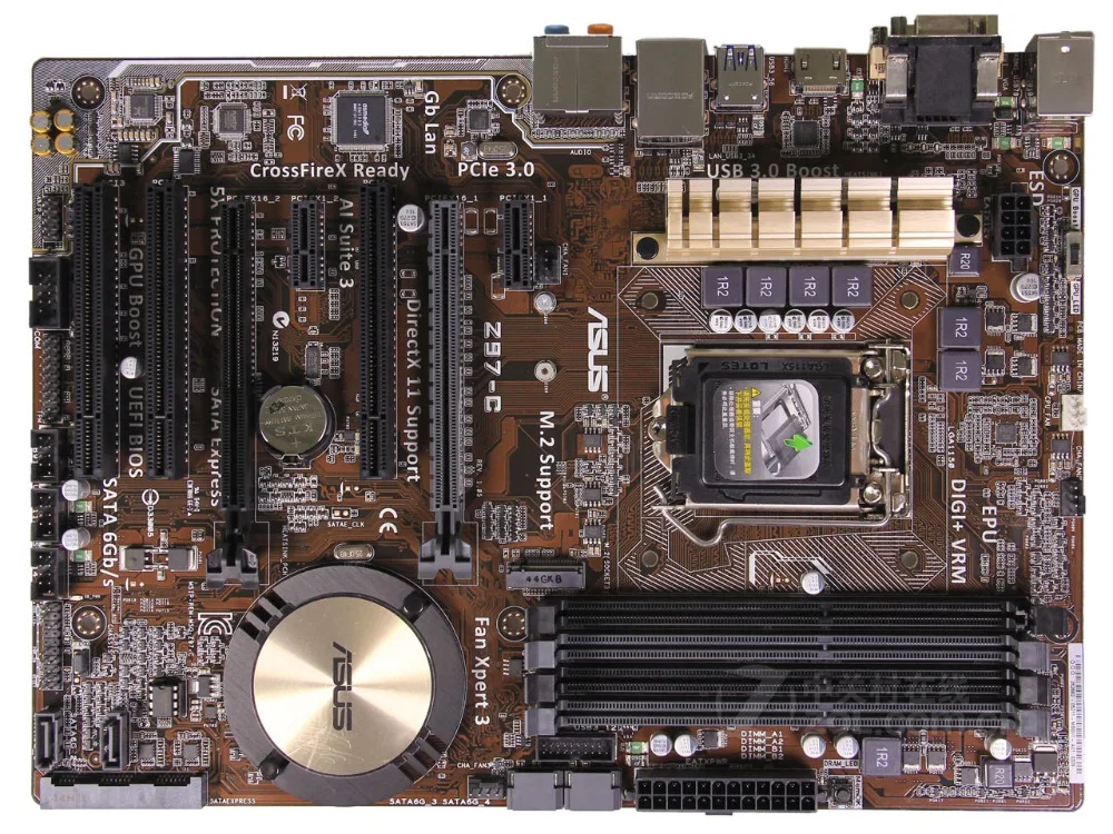 Настольная Материнская плата Asus Z97 C LGA 1150 DDR3 для I3 I5 I7 CPU USB2.0 USB3.0 32 Гб оригинальные
