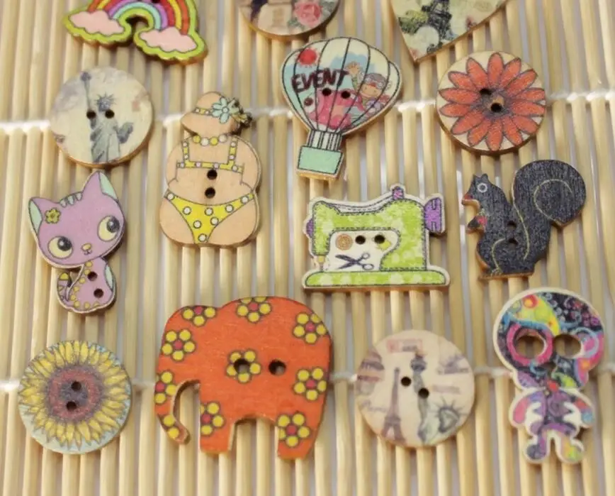 20 шт. фотообои с двумя отверстиями|2 hole wooden buttons|craft scrapbookwooden buttons |
