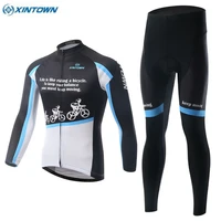 xintown mens ropa ciclismo team autumn cycling jersey long sleeve tops bicycle bib pants riding clothing sports wear