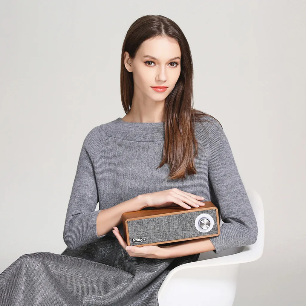 Портативная деревянная беспроводная колонка Hifi Smalody Bluetooth 4 2 динамик 1 стерео мини