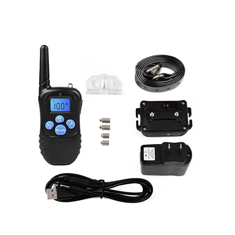 

Remote Dog Training Collar Rechargeable And Vibration Shock Electronic 300M 100Level Dog Electric Collar