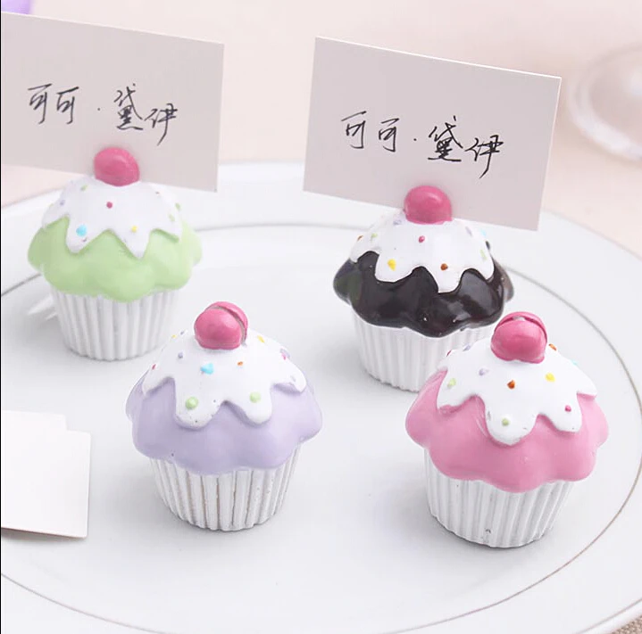 10pcs/lot Wedding Cute Resin Cupcake Place Card Holder Name Number Table card Clip Desk Sign For Party Decoration | Дом и сад