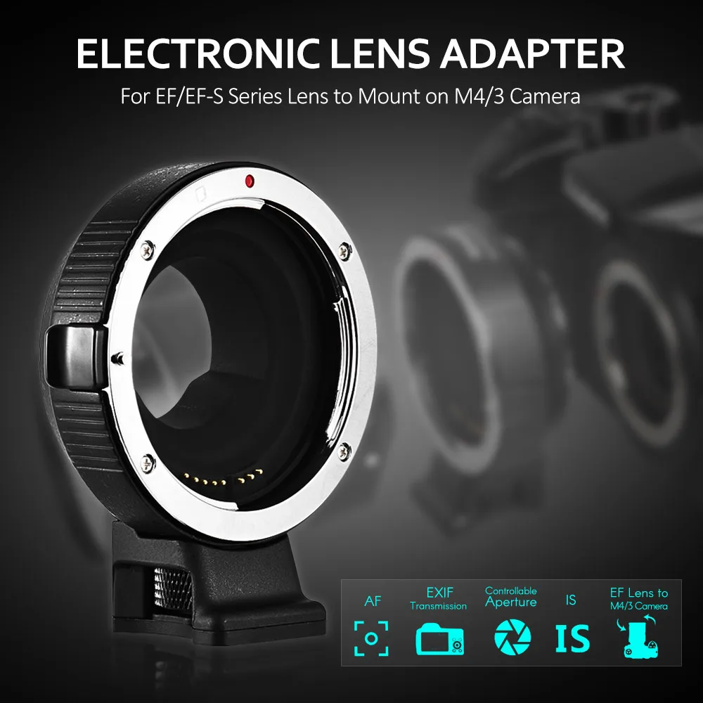 Andoer AEF-MFT Lens Adapter Ring Mount AF Auto Focus IS Stabilization Aperture Control for Canon Olympus | Электроника