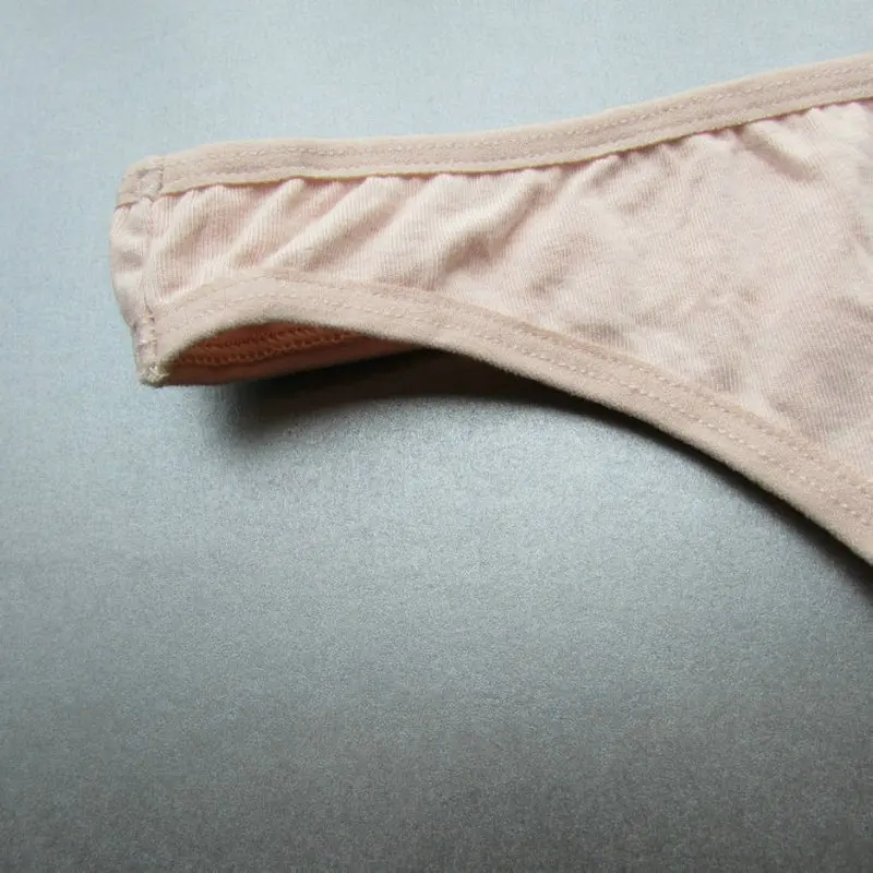 SM сексуальные трусики из чистого хлопка бежевые женские g стринги мягкие