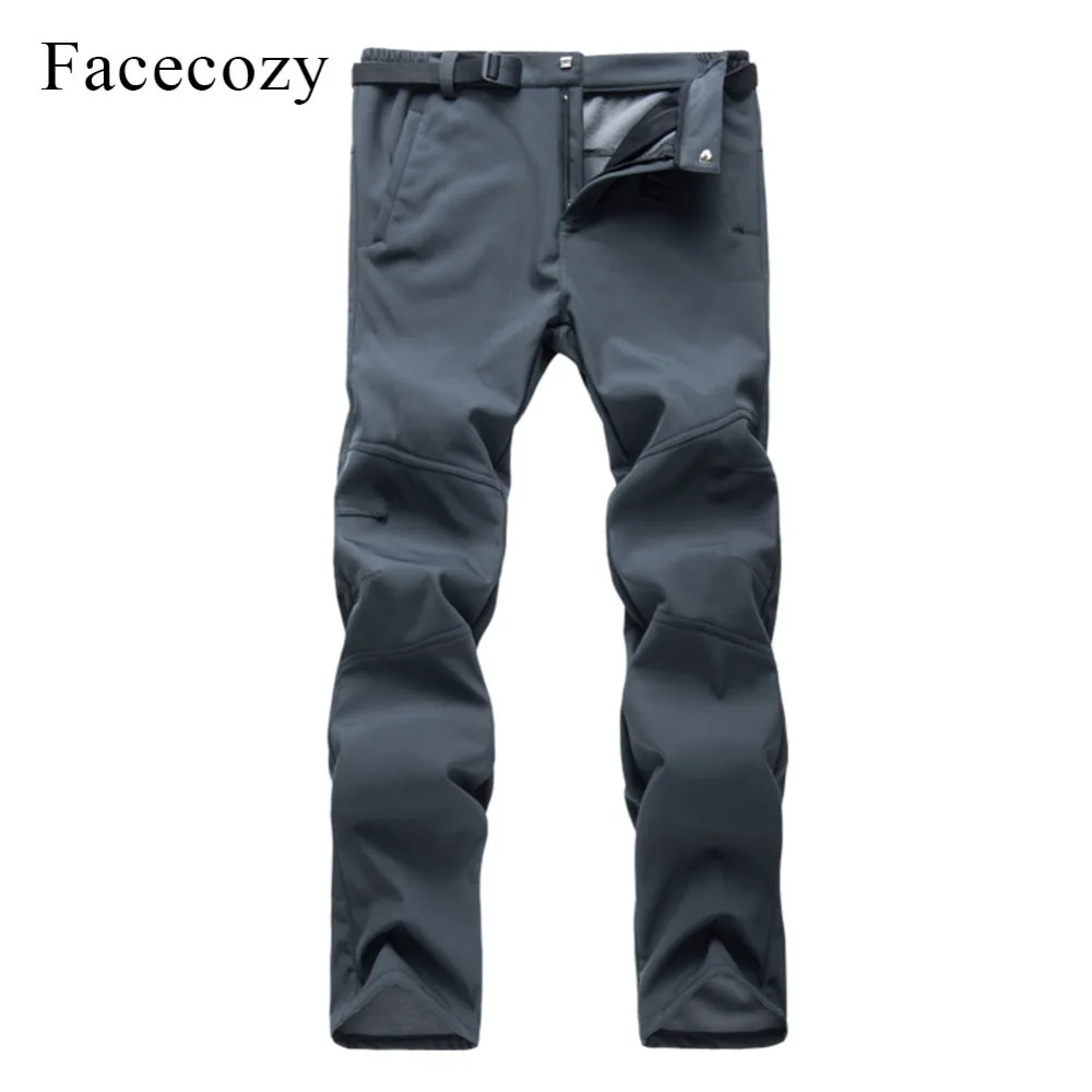 Брюки для походов Facecozy флисовые водонепроницаемые с защитой от ветра мужчин и