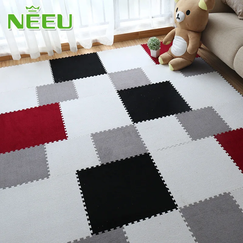 Детский игровой коврик головоломка из замшевой пены для ползания детей 30*30 см