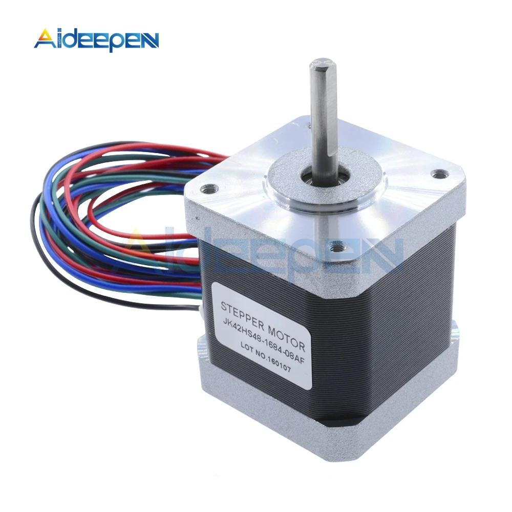 JK42HS48-1684 2A 12 V NEMA17 1,8 градусов 42 мм гибридный шаговый двигатель 4-проводной для DIY 3D-принтеры фрезерный станок с ЧПУ