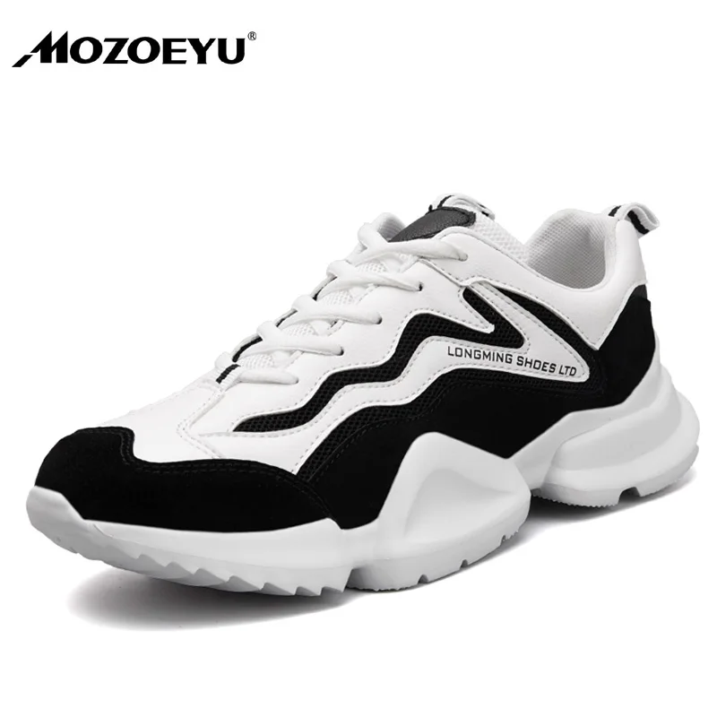 Waterproof PU Leather Men Running Shoes Outdoor Jogging Walking Sneakers Mens Lace Up Athletic Comfortable Free Shipping | Спорт и