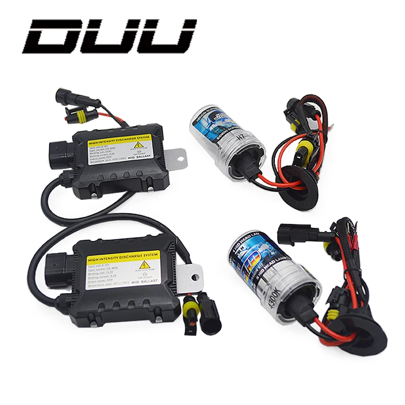 

DUU 35W 55W Slim Ballast kit HID Xenon Light bulb 12V H1 H3 H7 H11 9005 9006 4300k 5000k 6000k 8000k Auto Xeno Headlight Lamp