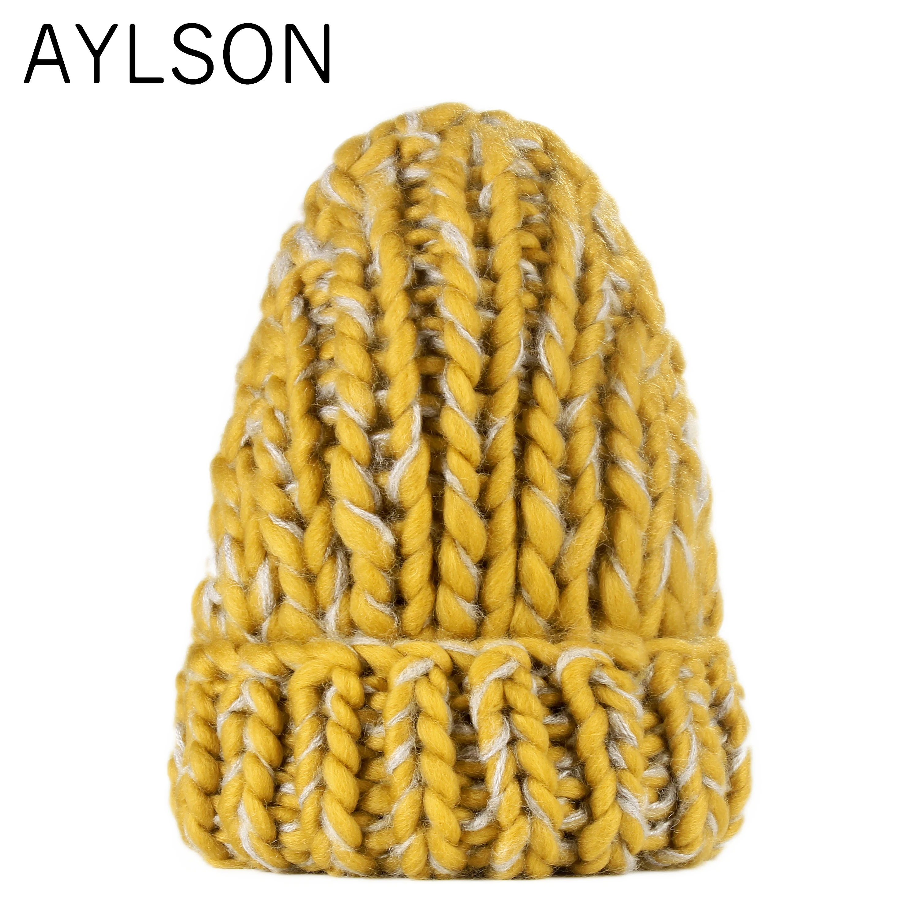 Новинка 2019 года зимняя женская вязаная одежда ручной вязки из плотной шерсти