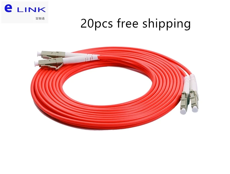 20 шт. LC UPC к оптоволоконный патч корд дуплексный многомодовый 62 5/2 0 мкм мм