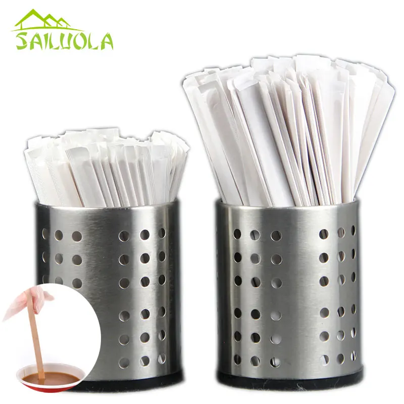 500 шт. обернутая одноразовая кофейная мешалка для чая и напитков деревянные