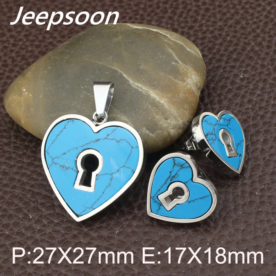 Комплект женских ювелирных изделий из нержавеющей стали 2 цвета|earrings set for women|pendant