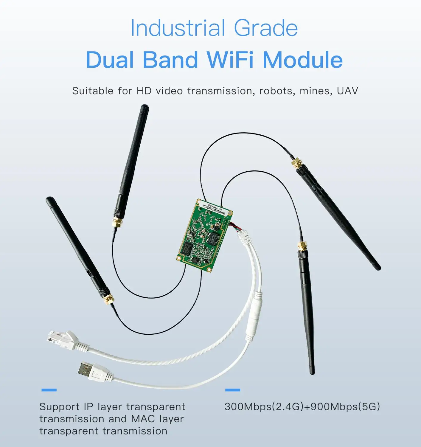 VONETS промышленный двухдиапазонный Wi Fi модуль 1200 м беспроводной мост ретранслятор