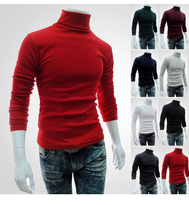 

Motorcycle Men's Warm Thick Turtleneck Sweater Winter Ski Riding Warm Underlayer Tight Warm Long Sleeve Sweater skiing jacket