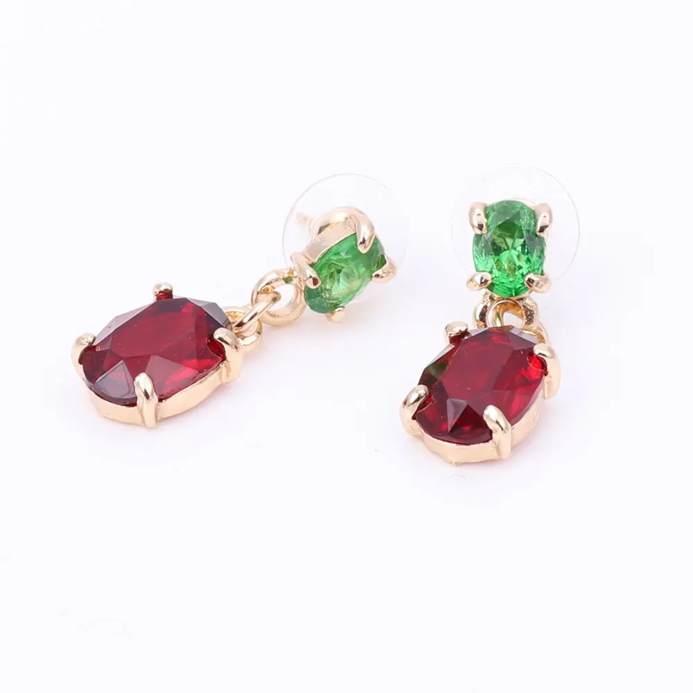 Горячая продажа Дубай цветной Кристалл Стразы ожерелье наборы мода золотой цвет