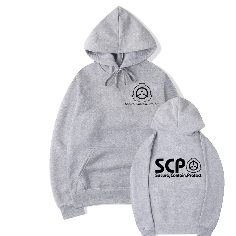 Мужская толстовка с капюшоном SCP защитой от специальных процедур Мужской пуловер