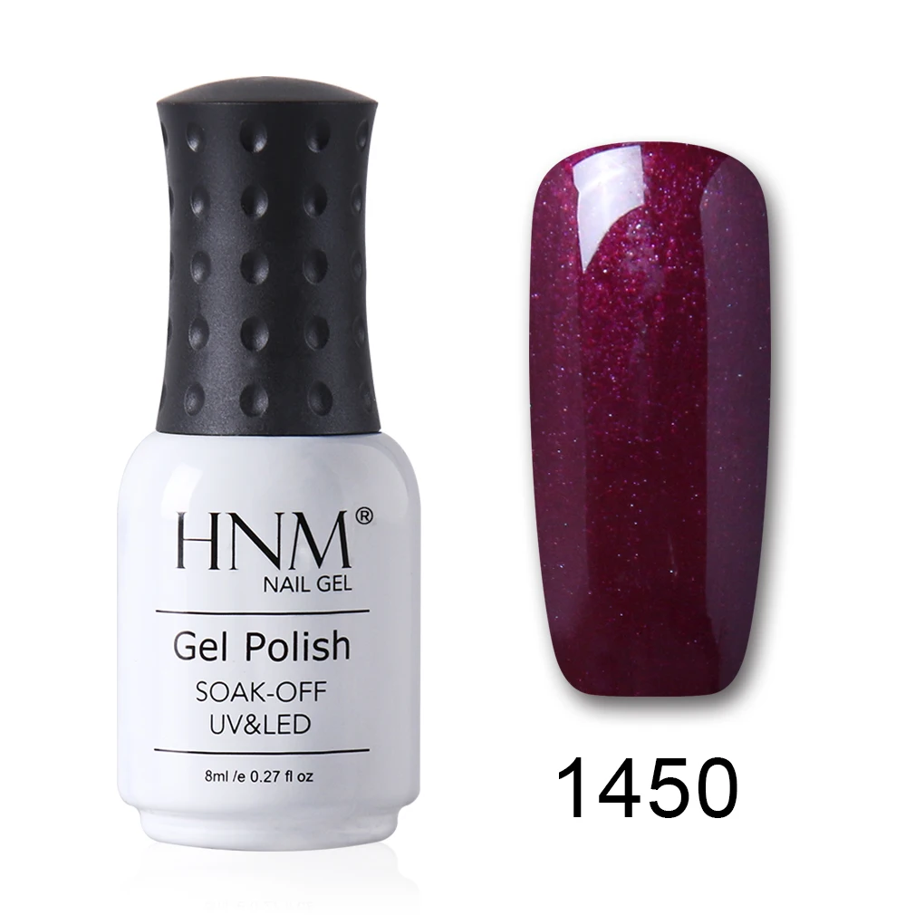1450 HNM 199 цветов Гель-лак для ногтей Светодиодный УФ-гель для ногтей замочить от ногтей Гель-лак блеск 8 мл Черный Белый Красный Гибридный гвоздь Гель-лак - Цвет: 1450