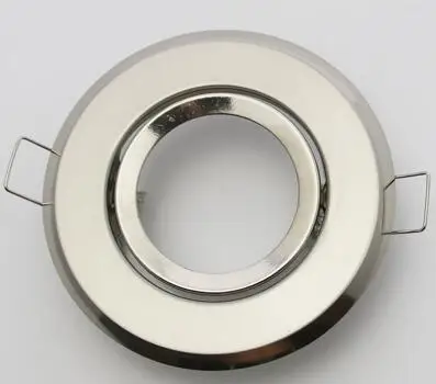 Round aluminum DIY KIT 4 шт оправа прямоугольной формы для GU10 MR16 GU5.3 опорная стойка металлический светодиодный прожектор держатель круглый dia50mm края для Светящиеся стаканы - Цвет: Round aluminum