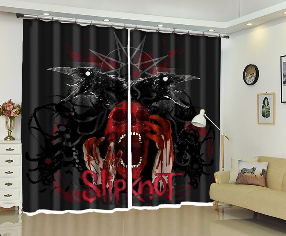 

Halloween Rave Party luxury Blackout 3D Window Curtains Living Room Hotel Bedroom decorate Drapes Cortina Rideaux pillowcase