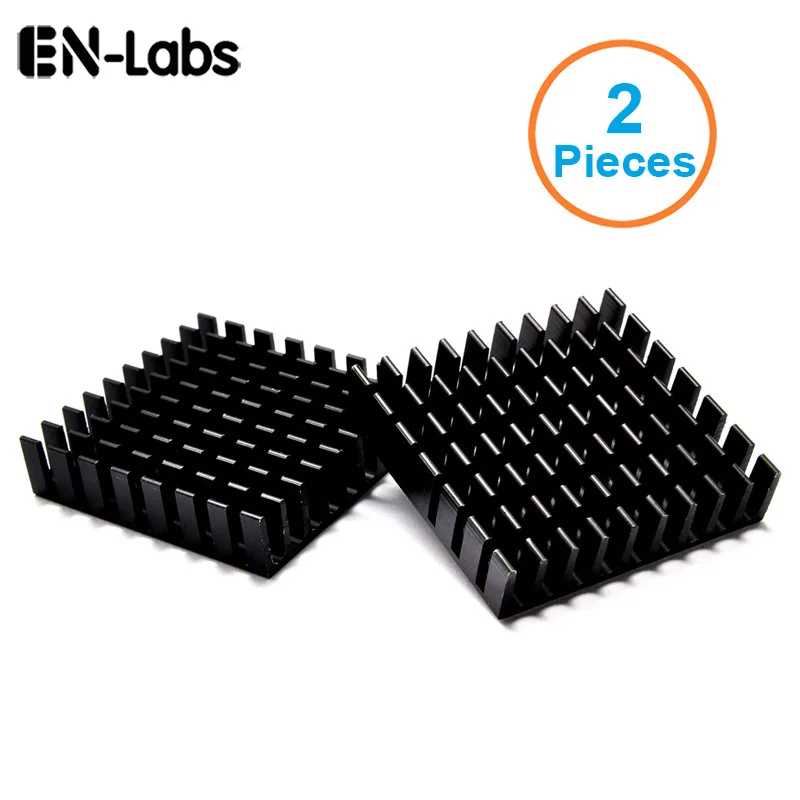 En Labs 2 шт./лот анодированный черный алюминиевый радиатор 35x35x10 мм чипсет кулер