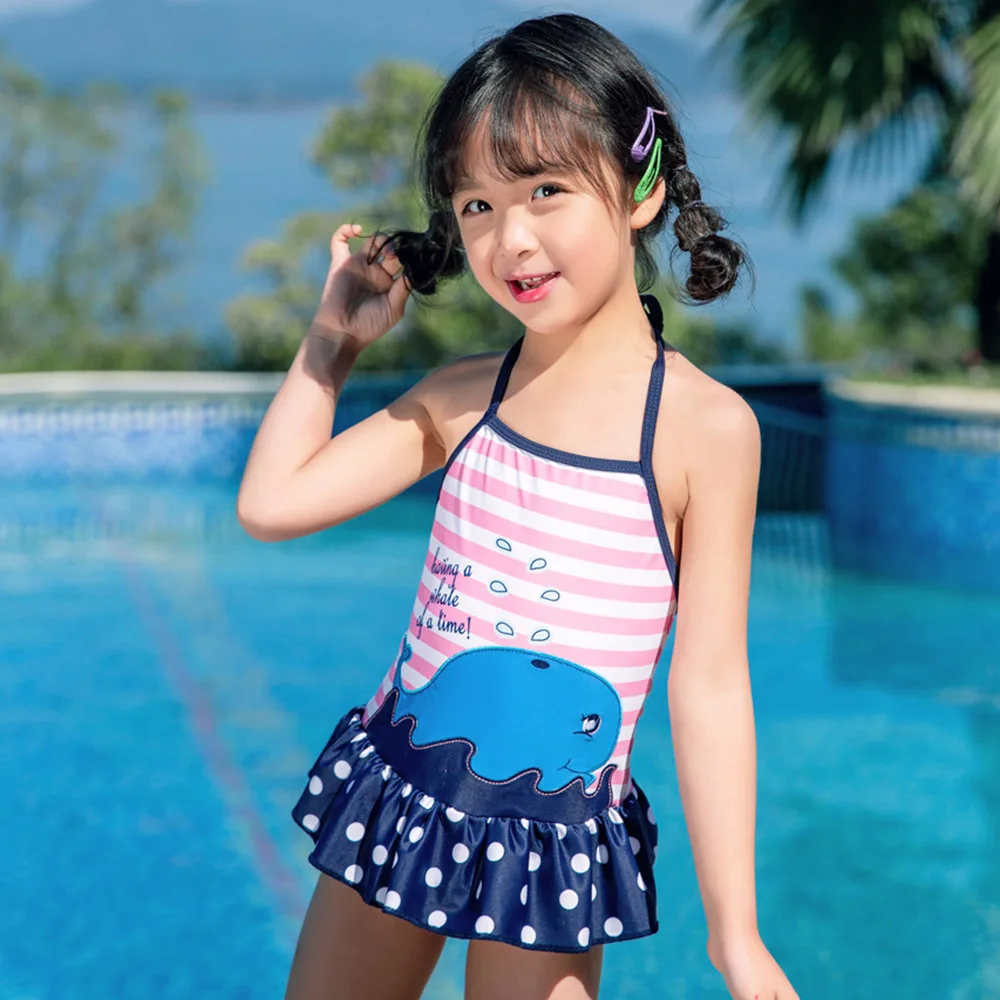 Детский слитный купальник с листьями лотоса новинка 2019 года|Детские комбинезоны|