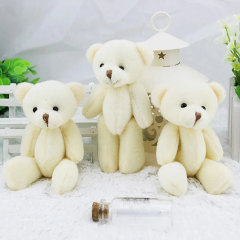 50 шт./лот мини плюшевый мишка мягкие плюшевые игрушки 12 см маленький медведь