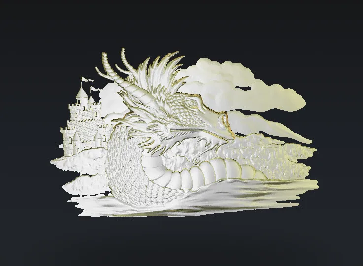 Модель dragon 3D модель рельеф STL для ЧПУ роутера резьбы гравировки artcam type 3 aspire M411|stl