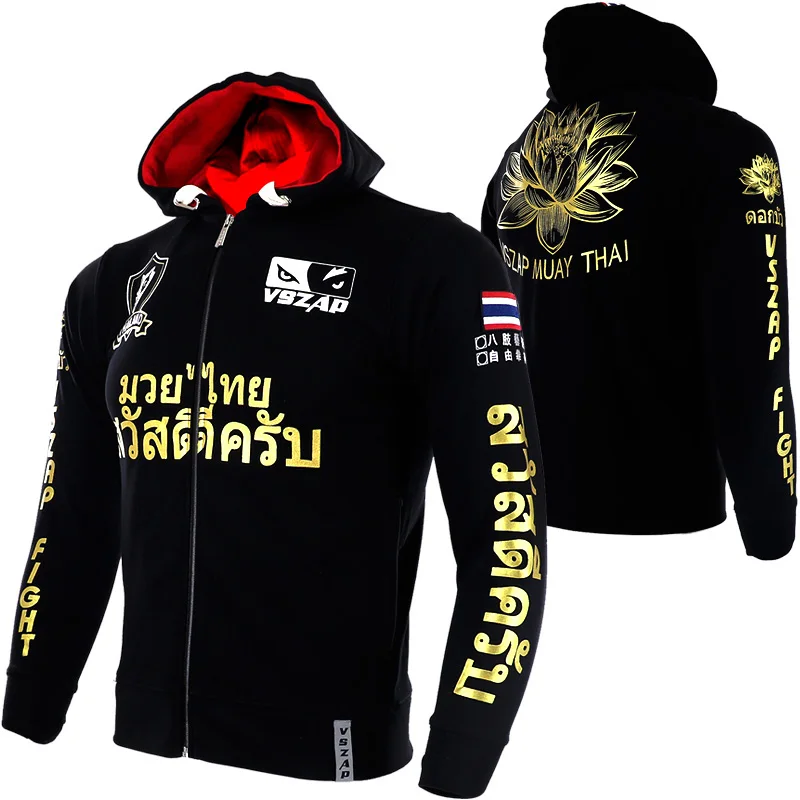 Черный Толстовка с длинным рукавом VSZAP BUILT 2 FIGHT MMA fight Muay Thai, Рубашка mma, одежда mma, толстовка с эластичным офсетным принтом - Цвет: Черный