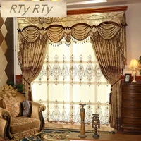 european luxury embroidered window curtains for living room shade curtain fabric for curtains for bedroom kitchen