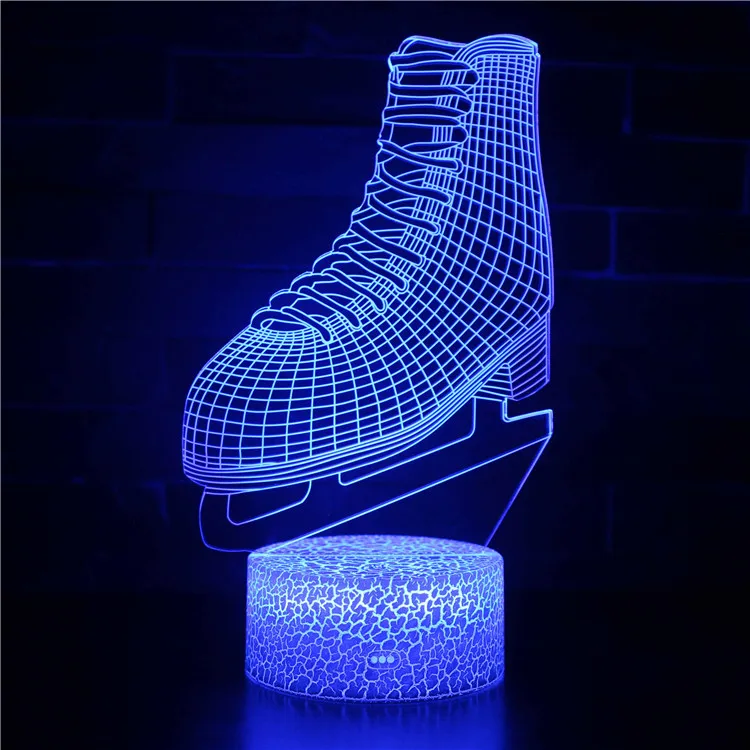 image 9 3D LED ночные огни абстрактный круг спираль Буле 7 цветов Изменение голограммы атмосфера настольная лампа для украшения дома Иллюзия подарок - Испускаемый цвет: image 9