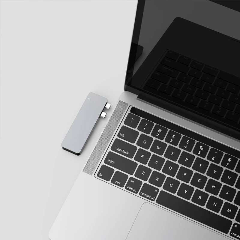 Серый USB концентратор 3 0 Портативный двойной Type-C конвертер зарядная станция