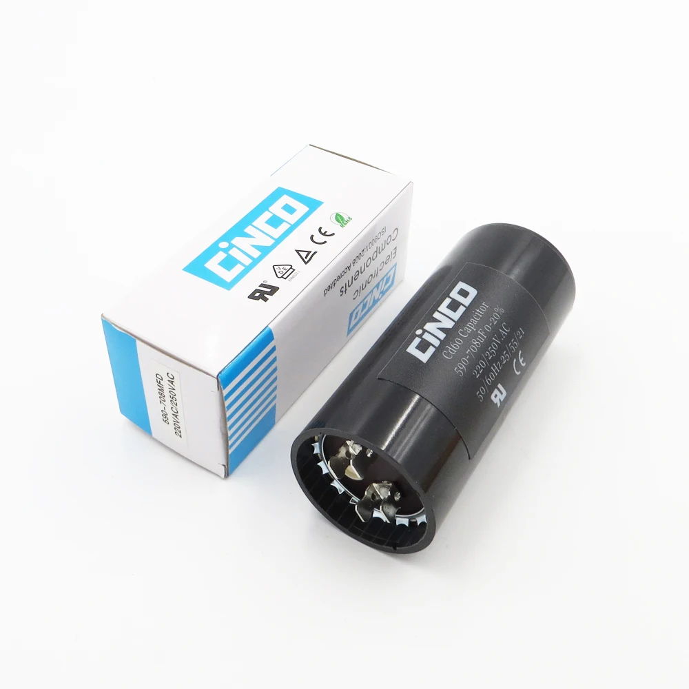 CD60 мотор пусковые конденсаторы 590 708MFD 220 V 250 275 RV запуск двигателя ing 708 mf uf