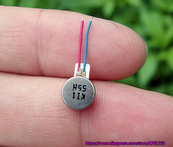 100pcs/lot 8*3.4mm DC motor 3.7V flat vibrating 3V-5V 8mm button ~ | Motor