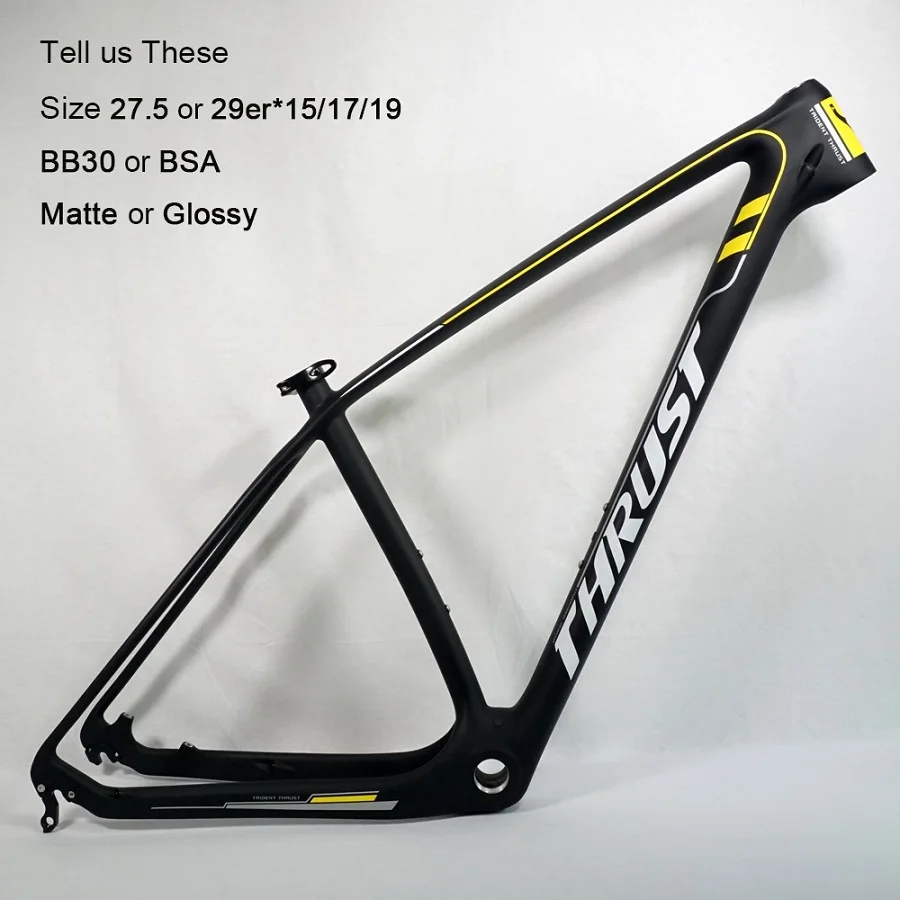 yellow 2 Тяговая карбоновая рама 29er 15 17 19 углеродная mtb рама 29 er BSA BB30 велосипедная Рама Максимальная нагрузка 250 кг 2 года гарантии 12 цветов - Цвет: yellow 2