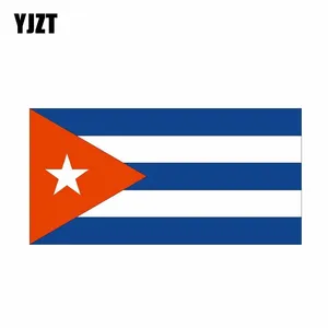 YJZT 16,5 см * 8,2 см автомобильные аксессуары с кубинским флагом автомобильные стикеры Стильные наклейки 6-0545