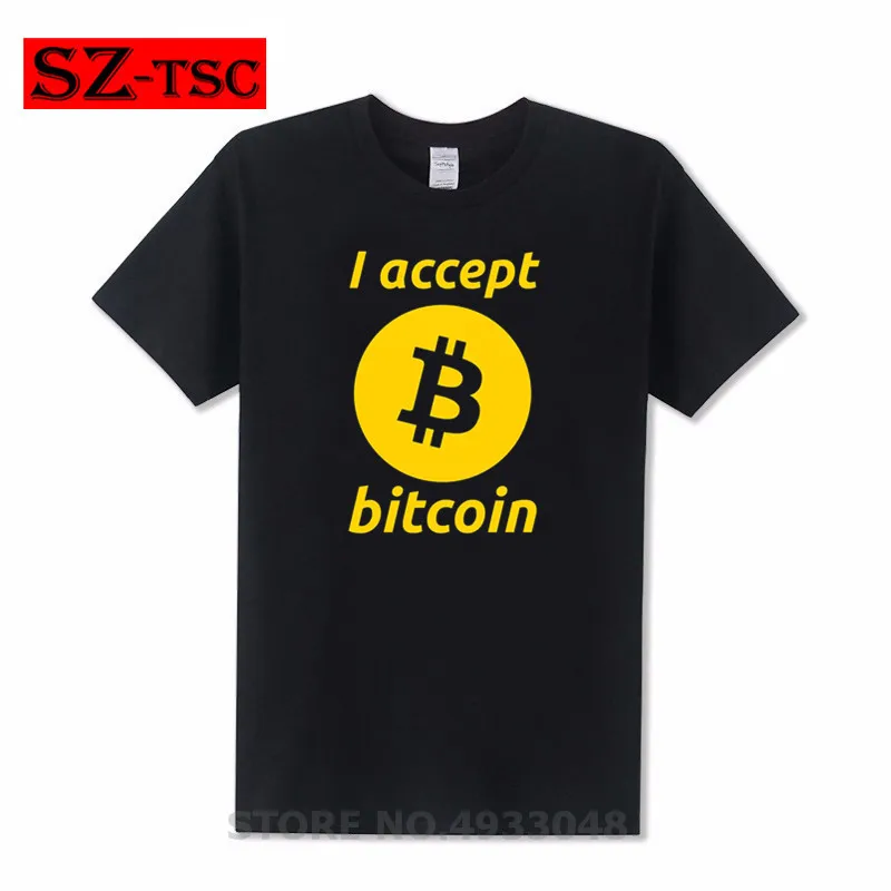 Новинка 2019 модная футболка с изображением биткойна для мужчин летние базовые