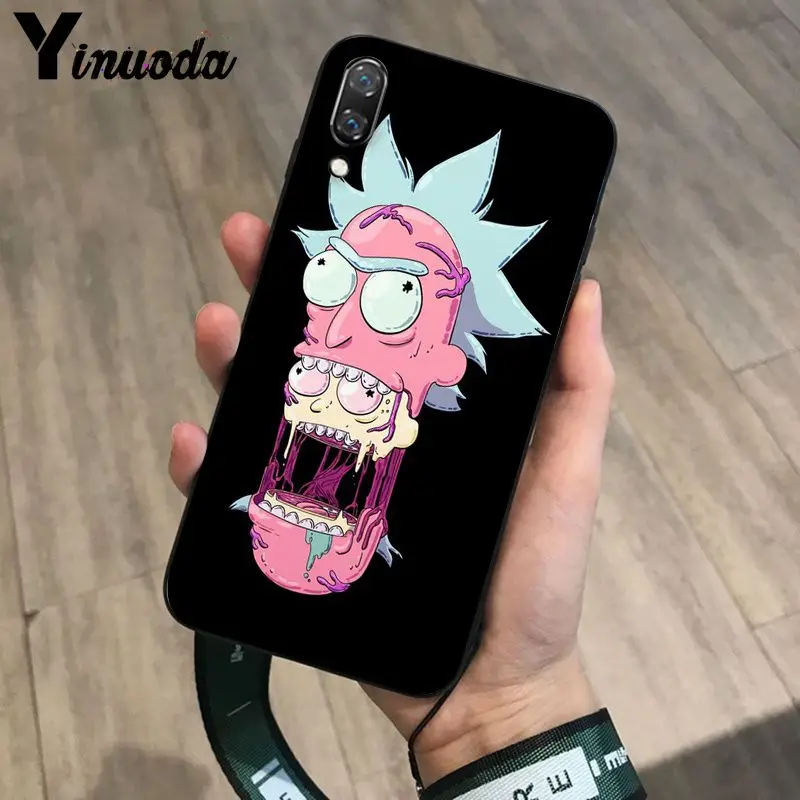 Yinuoda мультфильм Рик и Морти ТПУ мягкий силиконовый черный чехол для телефона для Haiwei P9 P 10 Plus P20 P20 Pro Honor 9 10 чехол